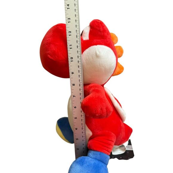 Super Mario Brothers All Star Stuffed Plush 13 inches Red Yoshi - Picture 2 of 4
